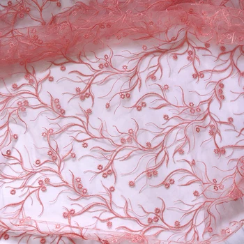 

1 Yard 150 CM Width Floral Embroidered Lace Fabric Mesh For Women's Dress Handmade Home Textile Clothing Sewing Materials DIY