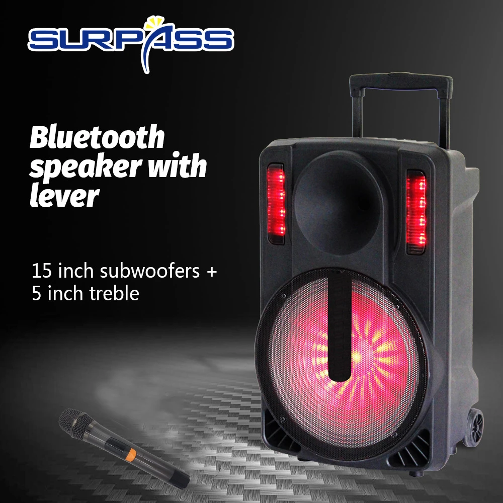 Nuestra compañía Consecutivo Hambre Altavoz Subwoofer portátil para Karaoke, batería recargable de 10 pulgadas,  compatible con Bluetooth, caja de amplificador de sonido con luz Led de  colores|Altavoces de exterior| - AliExpress