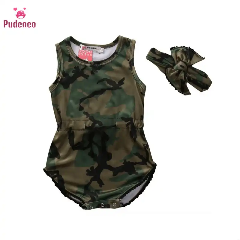 camo onesie baby girl