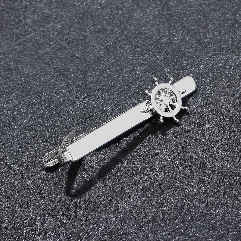 Find Me Zircon Tie Clips for Men Gift Geometric Simple Alloy Tie Clips Jewelry Fashion Suit Accessories Wholesale - Окраска металла: 7