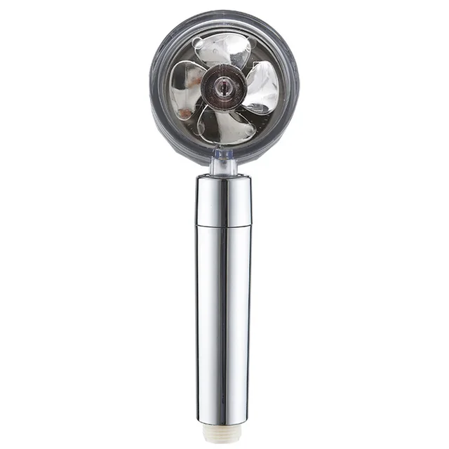 Zhang Ji New Style Turbine Spiral Outlet Water Turbocharged Shower Head 360 Rotating High Pressure Handheld Shower Nozzle MULTI