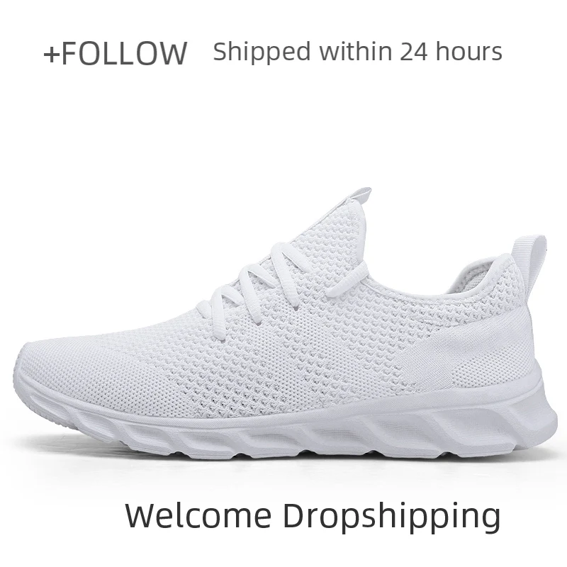 white-58 Xiaomi Flyknit, мужская обувь, светильник, кроссовки, мужские, дышащие, беговые кроссовки для мужчин, резина, Tenis Masculino Adulto, плюс 48, Прямая поставка - Цвет: white-58