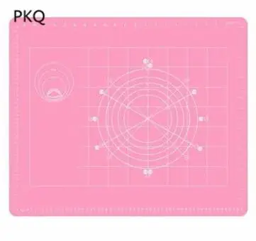 60x50cm Silicone Baking Mat Thickening Flour Rolling Scale Mat Kneading Dough Pad Baking Pastry Rolling Mat Bakeware Liners - Цвет: pink 60x50cmx1mm