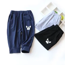 Летняя детская одежда; Детские Капри из модала; Бриджи средней длины из модала и хлопка для маленьких мальчиков