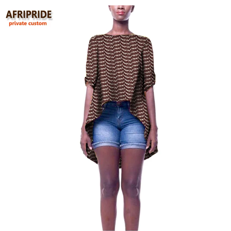 19 Осенняя африканская женская одежда AFRIPRIDE индивидуальное Свободное пальто для женщин размера плюс чистый батик хлопок Повседневный стиль A722415 - Цвет: 168J