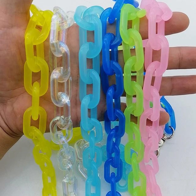 Trendy Transparent Acrylic Chain Choker Necklace For Women Men Plastic