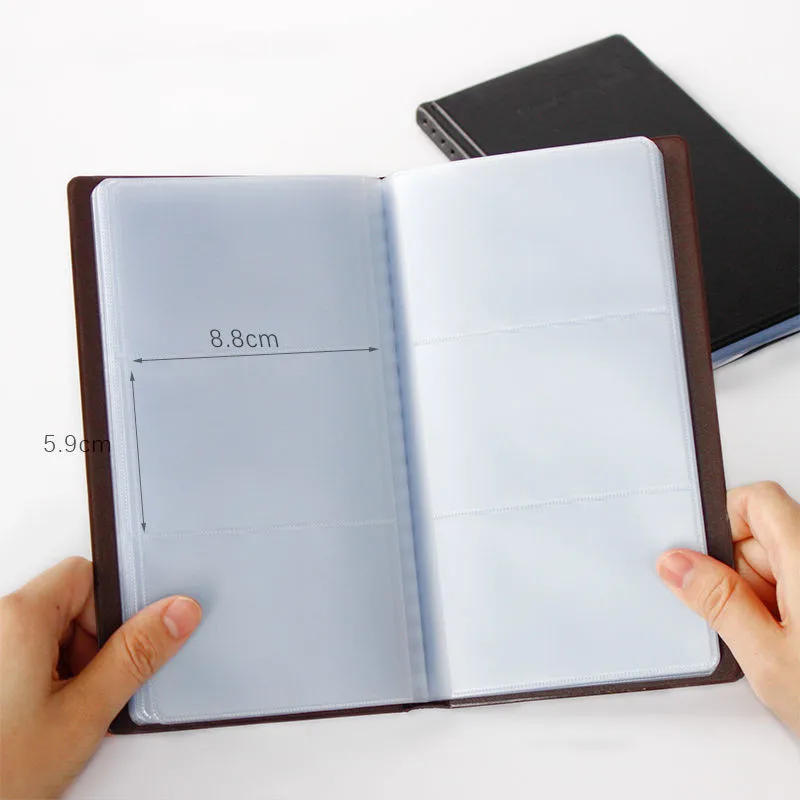 MIRUI PU Business Card Book Case PVC High-capacity Loose-leaf 90pocket 180pcs Business name Cards holder School Office Supplies