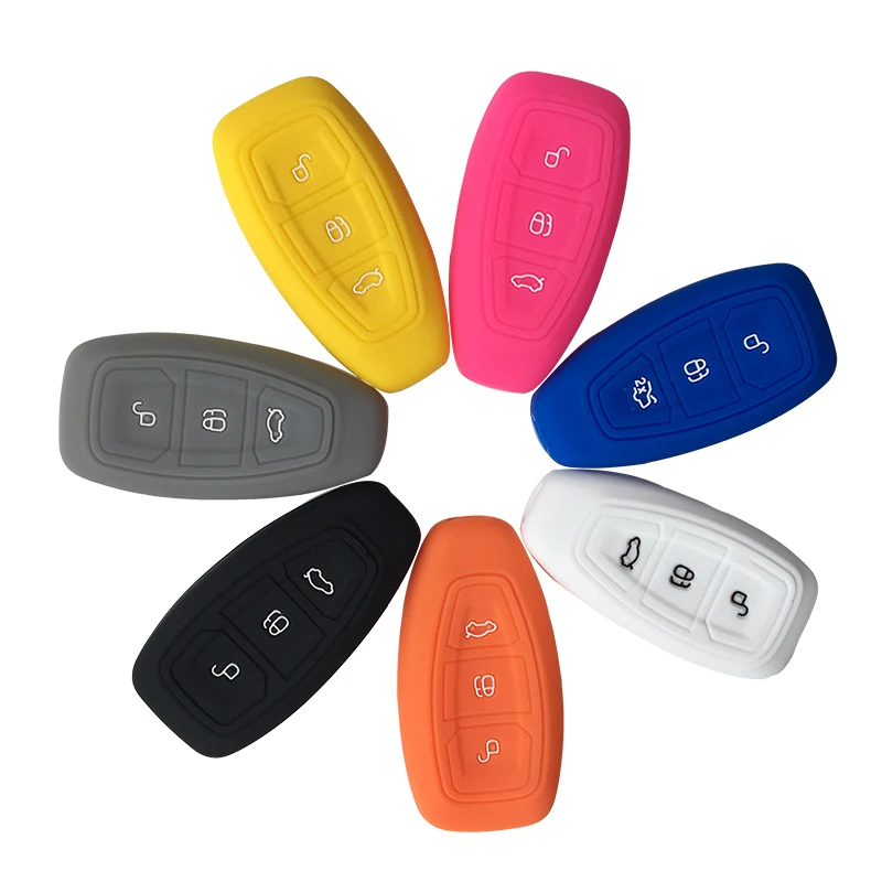 

Key Protection Silica Gel Key Cover Case for Ford C-Max Cmax for Ford Fiesta Focus Mondeo Titanium Case for Keychain Alarm