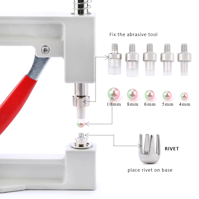 Pearl Rivet Hand Press Eyelet Rivet Machine Snap Button Clinching Machine  Hardware Press Sewing Accessories Sewing Tools - AliExpress