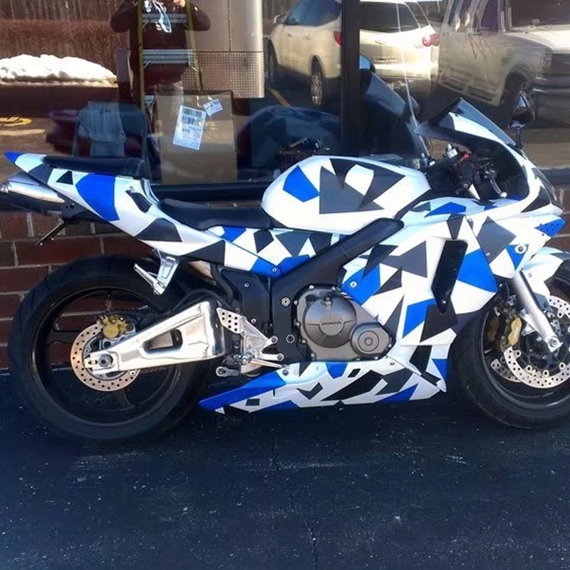 Arctic Black Blue Car Vinyl Wrap-1