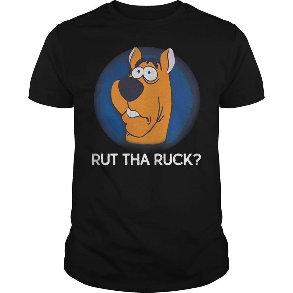 Милая Черная футболка Scooby-Doo Rut Tha Ruck свободный размер | Мужская одежда