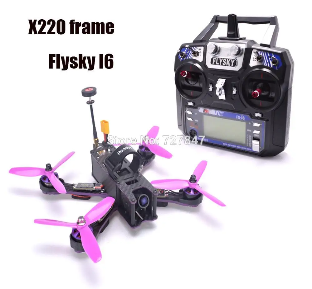 

DIY X220 220mm Carbon Fiber F3 Flight Control 2205 2300KV Motor Littlebee 30A BLHeli-s ESC Flysky I6 For Wizard RC Models