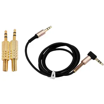 

2 Pcs 3.5mm 1/8inch Male Jack Plug Coax Cable o Connector with 3.5mm Jack Elbow Male to Male Stereo Extension Cable