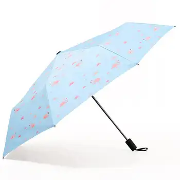 

New Flowers Cat Bird Pattern Windproof Umbrella Automatic Rain Sun Women Ultralight Folding Umbrellas Lady Umbrella parasol x