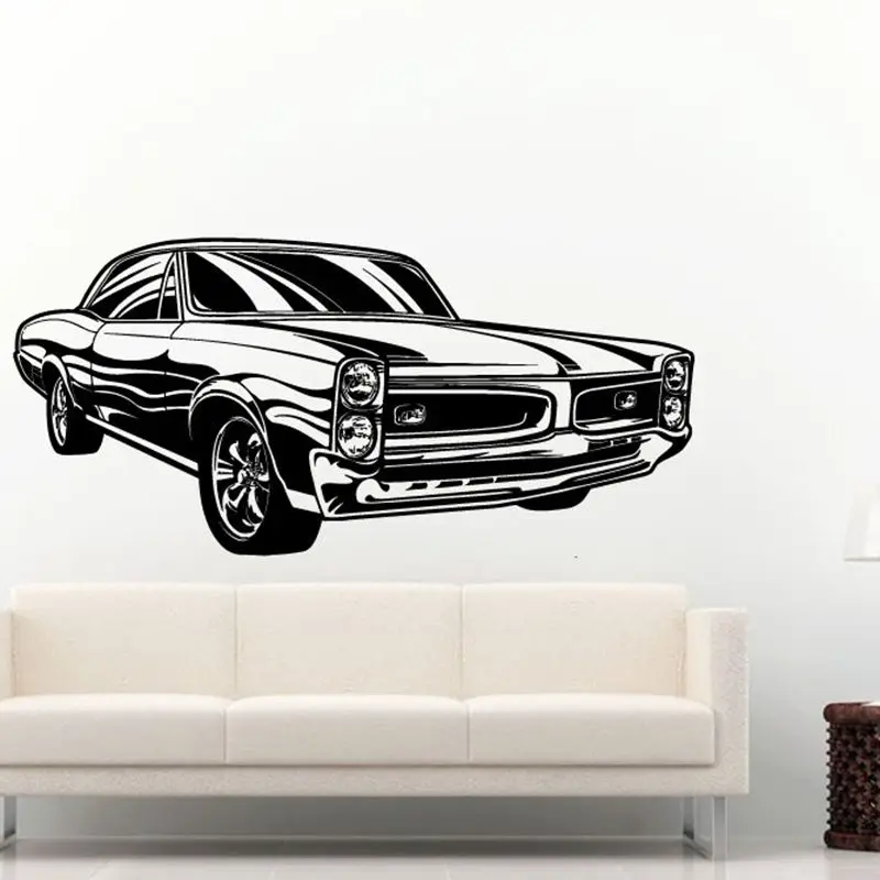 Car Sticker Vehicle Decal Classic Cars Posters Vinyl Wall Decals Home Decoration Decor Mural Luxury | Дом и сад