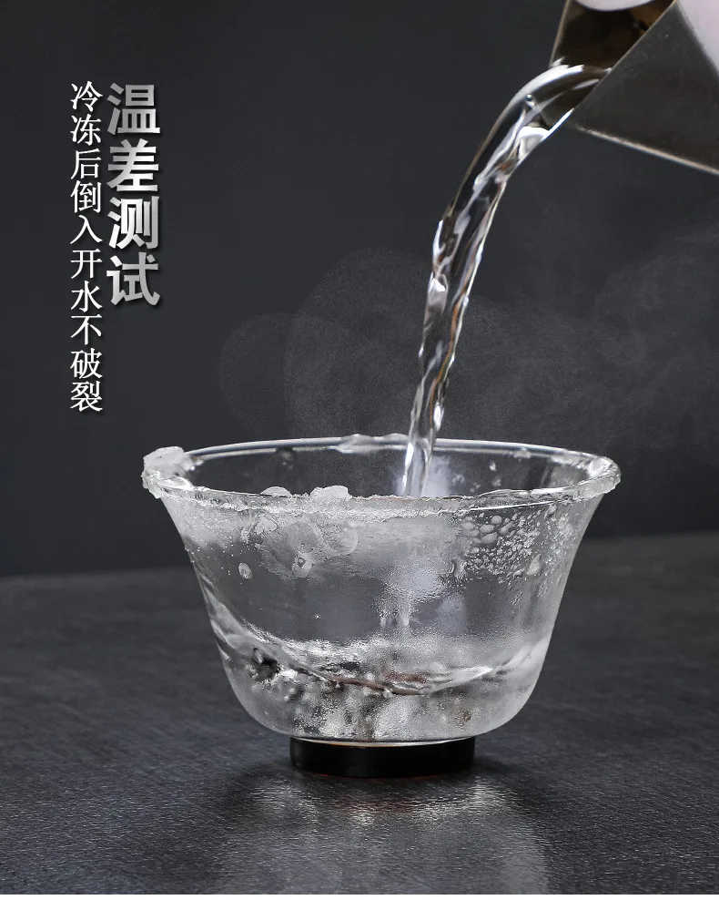 Description Picture 3 of itemHMLOVE Heat-resistant Glass Gaiwan Transparent Cover Bowl Lid Saucer Big Tea Cup Tureen Travel Teaware Sets Business Gift