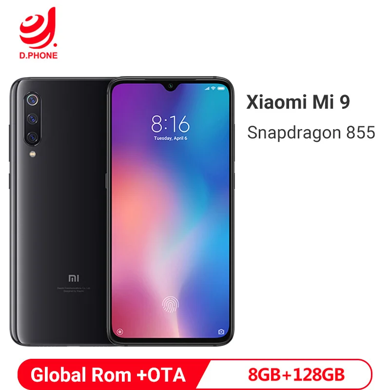 Глобальная ПЗУ Xiaomi mi 9 mi 9 8GB 128GB Смартфон Snapdragon 855 Octa Core 6,3" 1080 P AMOLED дисплей 48MP Тройная камера