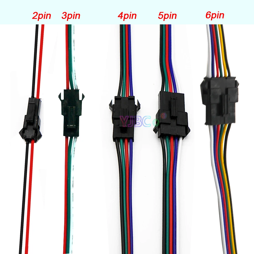 5 пар 3pin 4pin 5pin 6pin JST светодиодный ные разъемы 3528 5050 RGB RGBW RGBWW светодиодная
