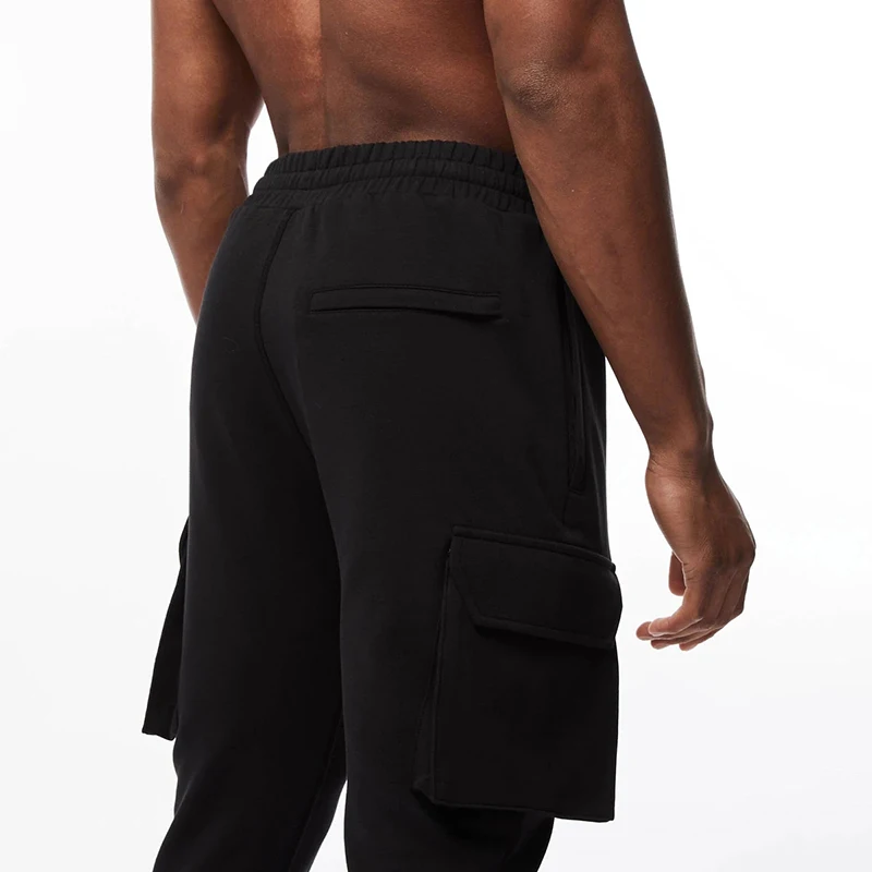 Autumn New Men's Jogging Sweatpants Cotton Pocket Design Running Cargo Pants Gym Men's Fiess Multi-Pocket-Style Training_voghion.com