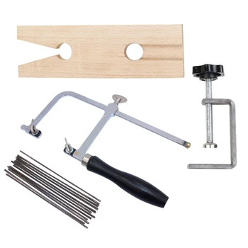 

3-in-1 Professional Jeweler's Saw Set 144 Blades Wooden Pin Clamp Jewelry Toos AXYD