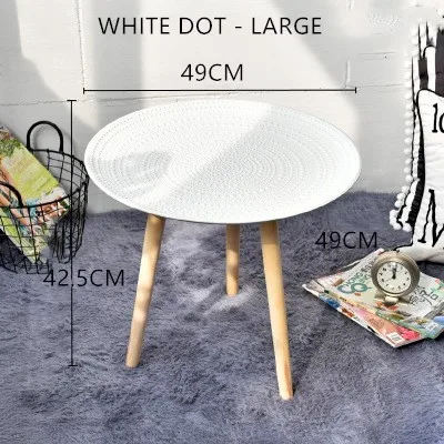Простой стиль чайный журнальный столик столы для гостиной домашняя кровать-стол Комбинированные Украшения - Цвет: White large