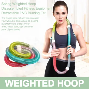 

Bodybuilding Burning Fat Retractable Fitness Equipment Gymnastic Spring Weighted Hoop Training Waist Abdominal With Connector