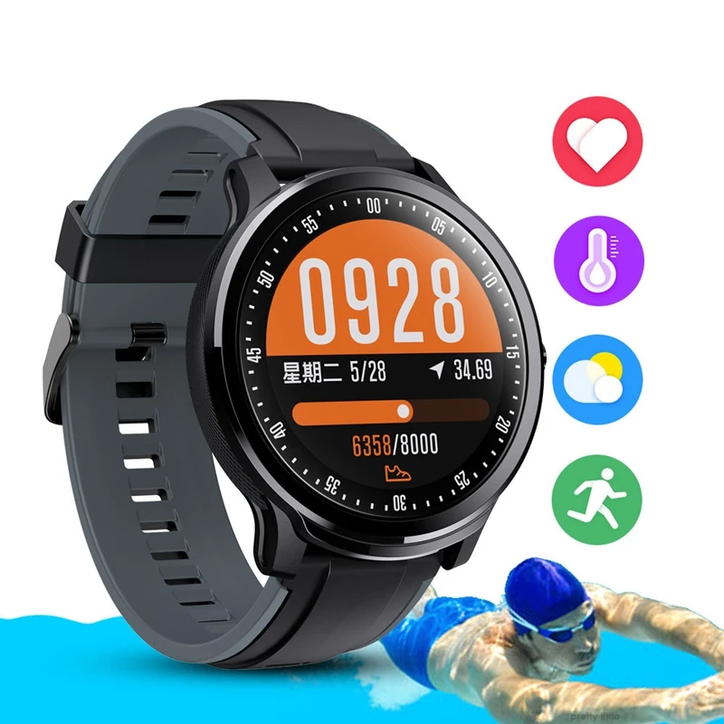 ABHU-SN80 Smartwatch with Heart Rate Monitor Blood Pressure Clock Smart Waterproof Watch Support for Men Women