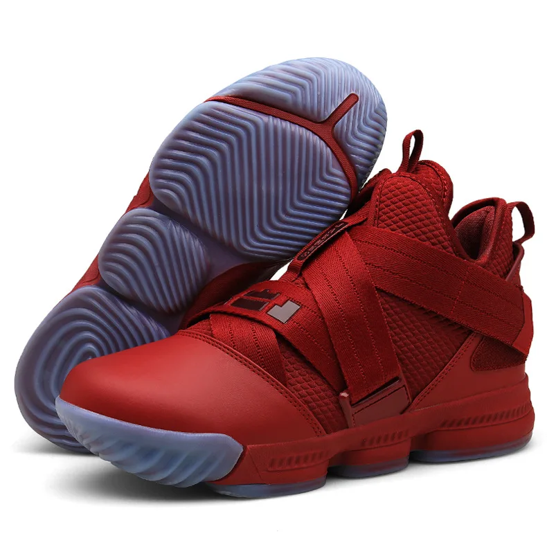 TaoBo/Лидер продаж; баскетбольные кроссовки с высоким берцем для мужчин и женщин; Цвет Красный; без шнуровки; спортивные кроссовки; ботинки для тренировок; ботильоны