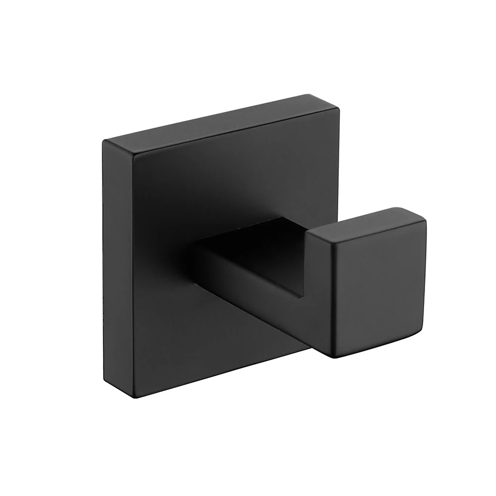 Toilet Paper Holder Bathroom Hardware Set Bathroom Hardware Accessories Clothes Hook Black Bath Hardware Set Wall-mounted Stainless Steel Clothes hook Toilet Paper Holder Towel Bar Kitchen Bathroom Accessories