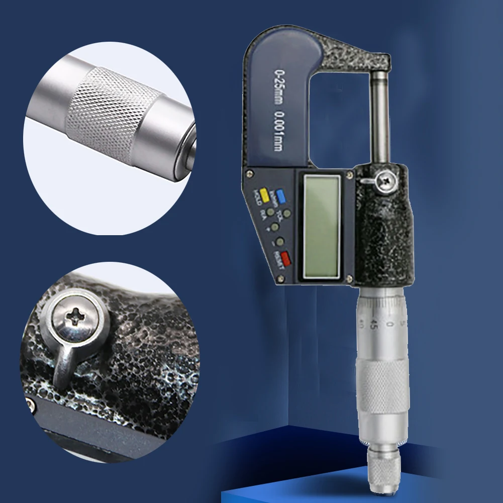 

0.001mm Anti Slip Multifunctional Measuring Tool Alloy Portable Accurate Caliper Gauge LCD Display Digital Micrometer Outside