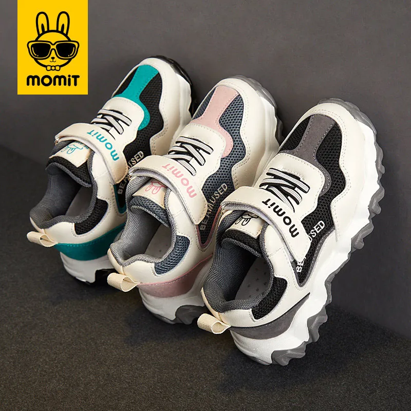 

MOMIT kids shoes for girls and boys 2020 spring children's sports shoes new baby daddy net shoes girl's shoes