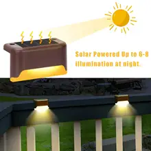 16 шт. светодиодный Солнечный Путь Лестница Открытый светильник шланг для полива огорода, двора, забор стены с низким напряжением для уличного фонаря