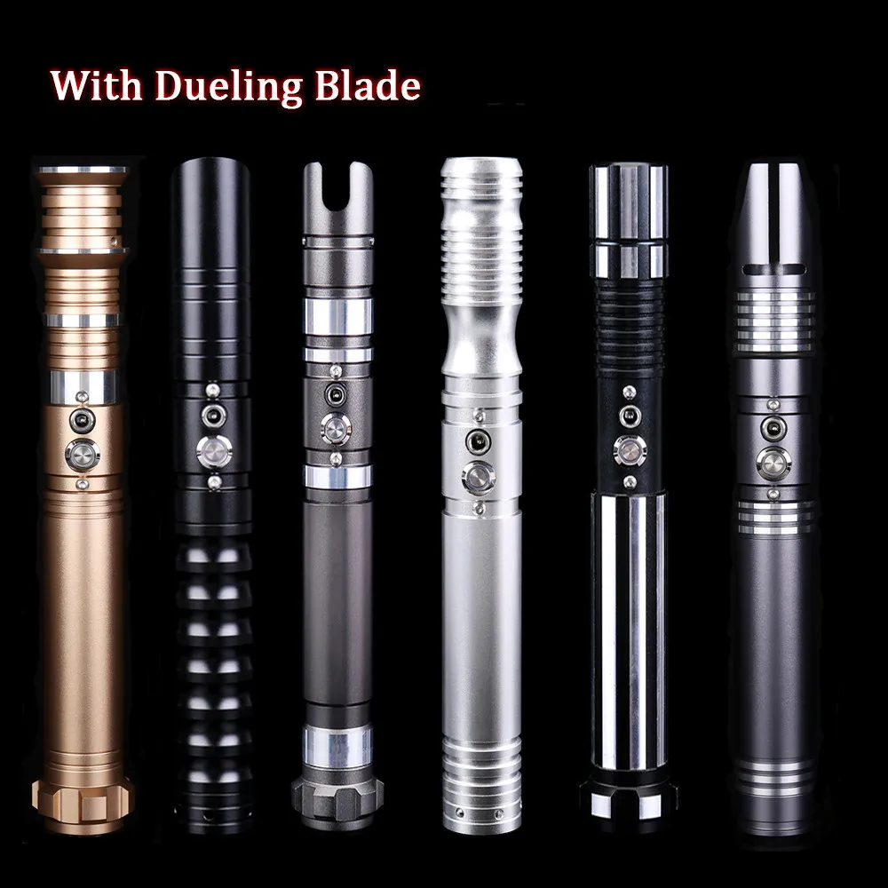 CIELTAN sable de luz pesada duelo mango de Metal RGB 12 cambio de colores 6 sets Soundfonts fuerza FX FOC juegos de regalo de juguetes espada láser