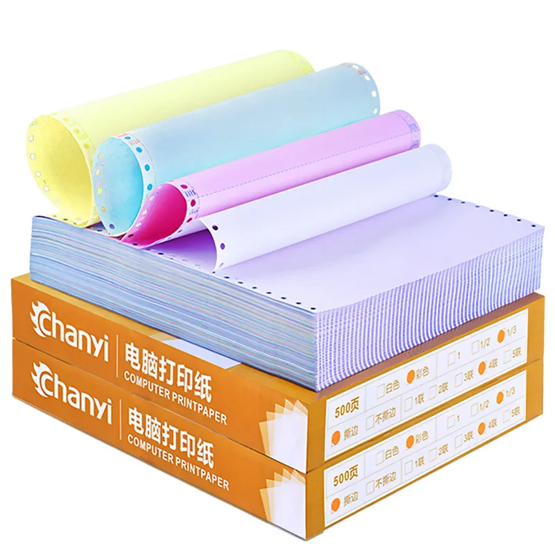 

Chanyi Bivalent Triple Quadruple 5-frame Dot Matrix Computer Printing Paper 241mm One Two Three Equal Even Hit Paper A4 Amoy