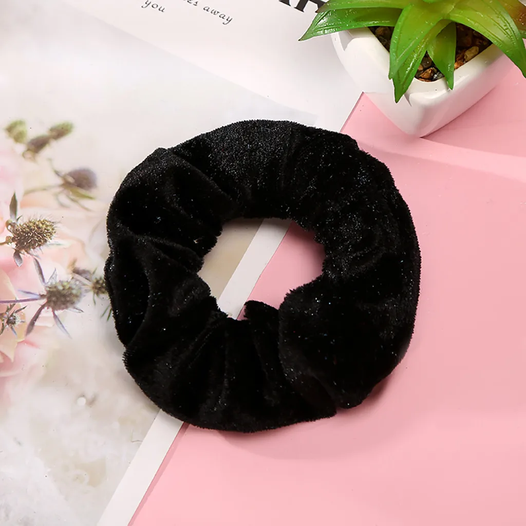 50 Pcs Elastic Hair Bands for Women Hair Accessories Solid Color Women Girls Headwear Ponytail Holder Hair Ring - Цвет: 1pcs P