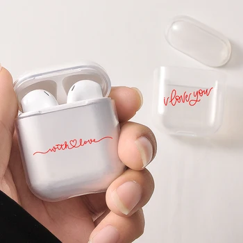 

Air pod LOVE HEART Airpods 2 Case Personality Clear Silicone Cover Soft Cases Earphone Accessories Simple Designer Airpod Case