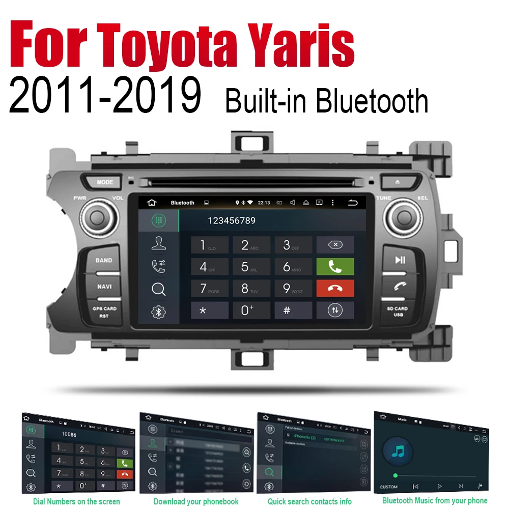 Автомобильный DVD плеер ZaiXi GPS навигация для Toyota Yaris 2011 ~ 2019 Автомобильная