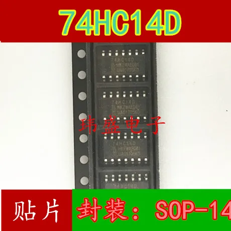 10 шт./лот 74HC14 74HC14D SN74HC14DR лапками углублением SOP-14