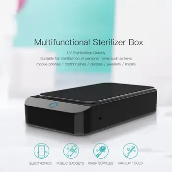 

Portable Double UV Sterilizer Box Jewelry Watch Phone Cleaner Disinfection Clean Working