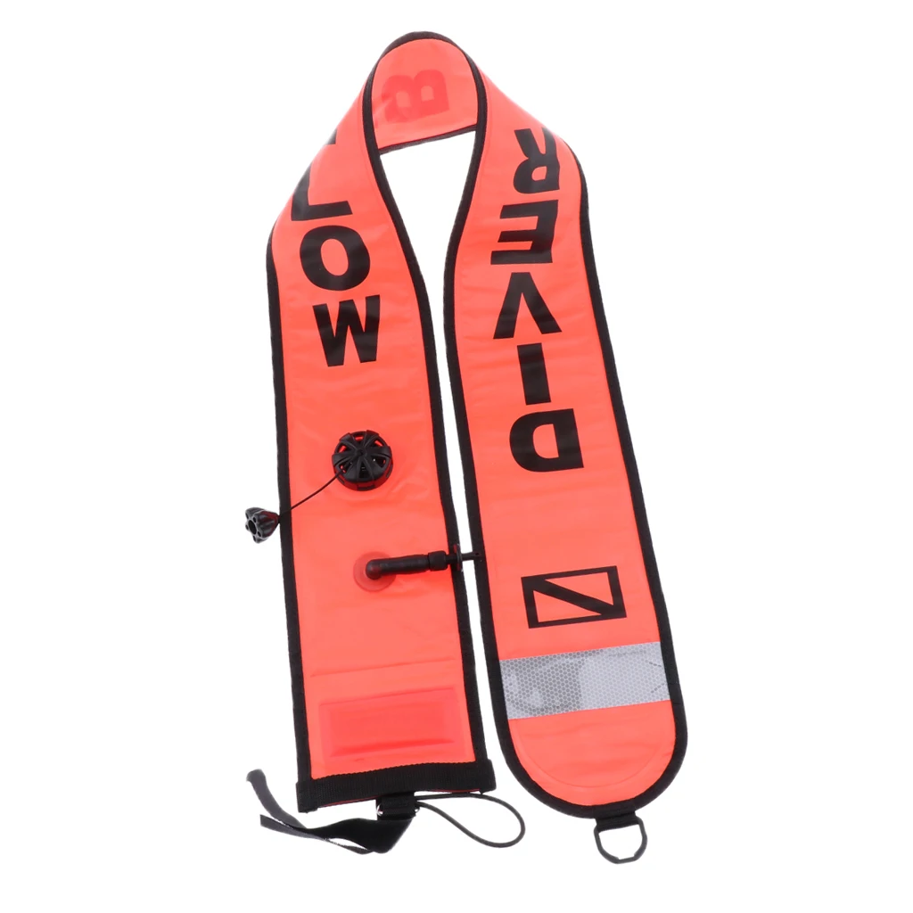 Diver Signal Marker Inflatable Tube with Plastic Clip for Diving Snorkeling Underwater Safety Signal Buoy Float for Water Sports