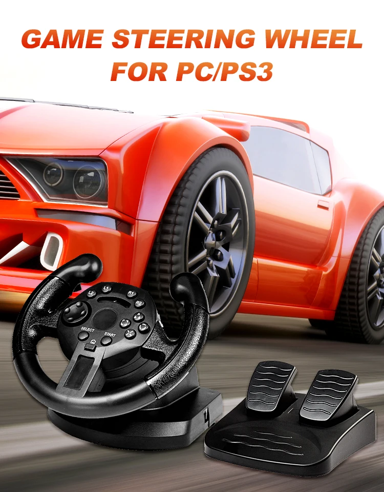 Steering-wheel set pc computer PS3 sim racing Game wheels for ps3 gaming steering wheel with pedals ruedas volante | Электроника