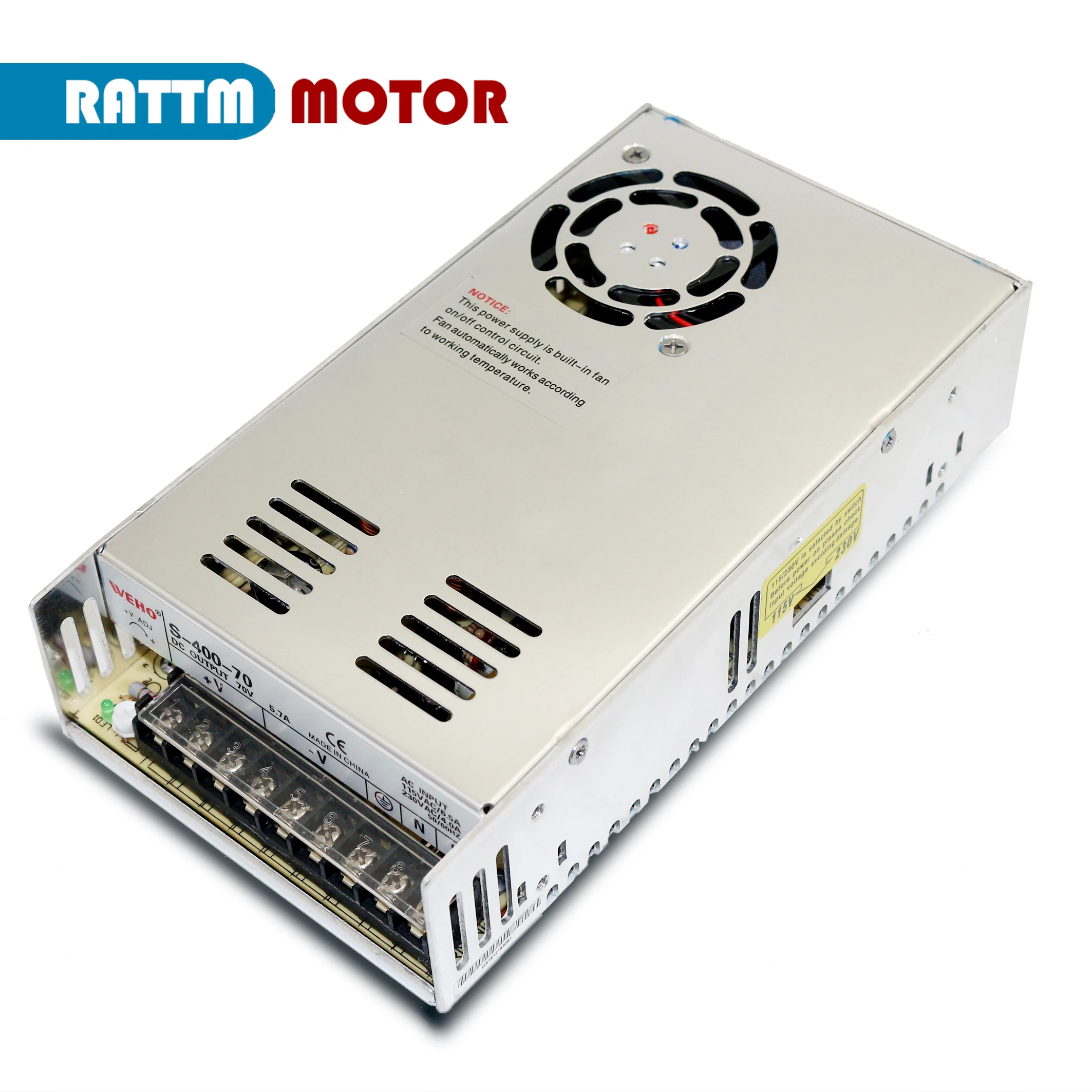 Entrega da Ue! Interruptor 5.7a Cnc Router Single Output dc Power Supply S-400-70 Espuma Moinho Corte Laser Gravadora Plasma 400 w 70 v