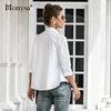 Embroidery Shirt Women Summer Autumn 2020 New Arrival Fashion 3/4 Sleeve Casual Blouses Ladies White Doll Shirt 6