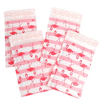 

10pcs Usable Space Flamingo Bubble Mailer Envelopes Padded Mailing Bag Self Sealing 24*28cm