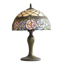 Настольная лампа Настольный светильник ing 12 дюймов Витражная Лампа Абажур Роза для дома Колледжа Общежития кофе гостиной украшения