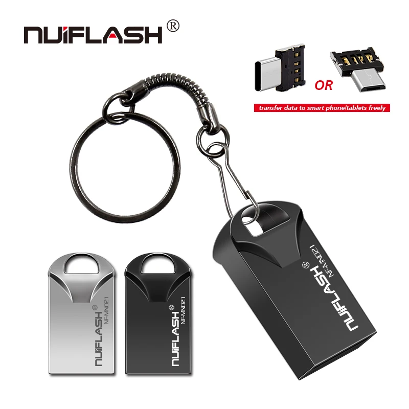 Nuiflash металлический USB флеш-накопитель 64 ГБ водонепроницаемый высокоскоростной 4 8