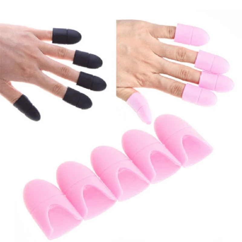 Nail Polish Remover Wraps 10PC Clip Soak Off Silicone Cap UV Gel Lak Remover Degreaser Cleaner Tips Fingers Cover Varnish Manicure