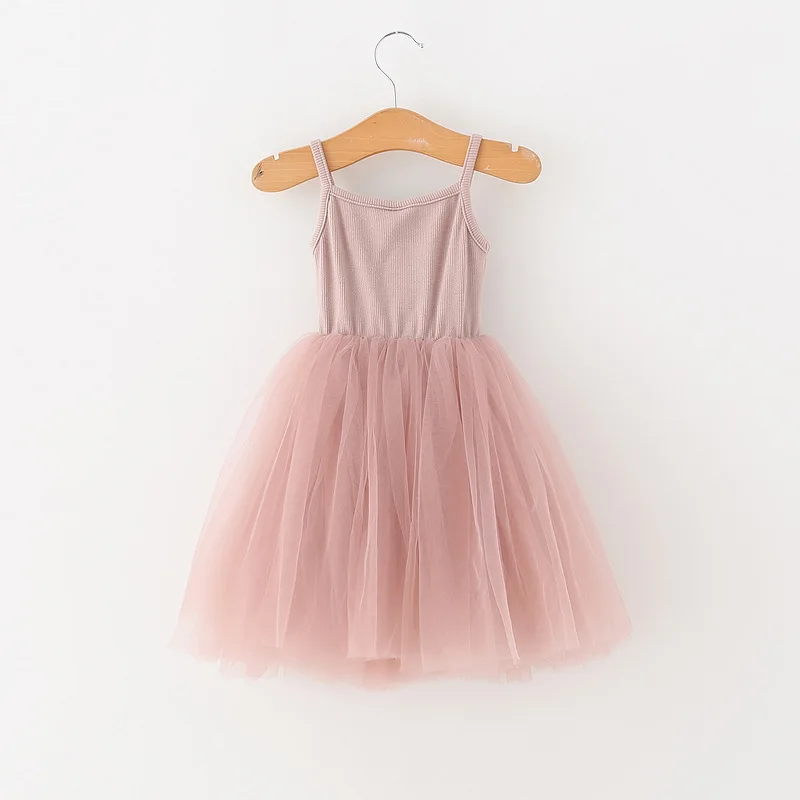Платье принцессы для девочек Детские платья на бретельках для девочек, детские платья со звездами, платье-пачка для малышей Летние Детские платья для девочек - Цвет: Pink