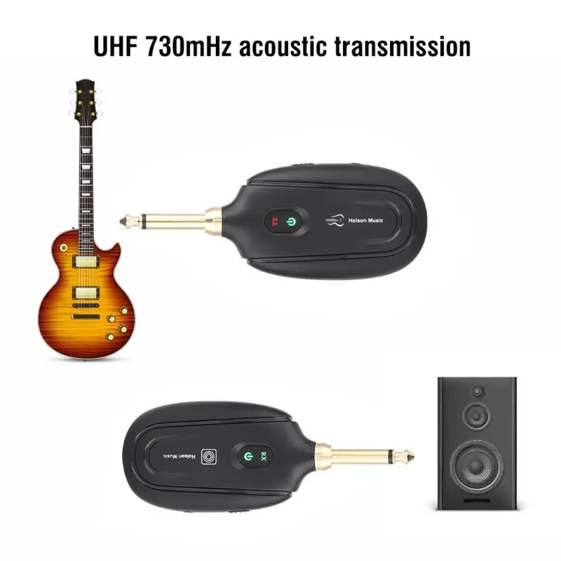 Беспроводная гитара система-гитара беспроводной передатчик приемник UHF Встроенный перезаряжаемый набор электрогитара система передатчик
