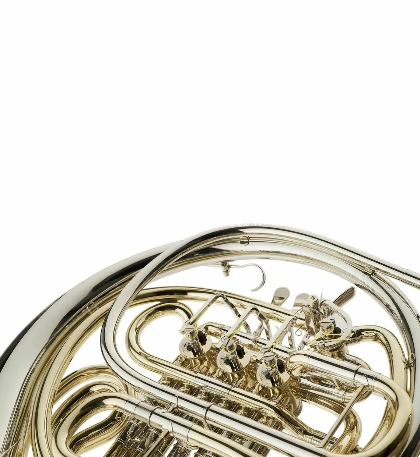 High Quality  Bb/F Four-keys French Horn Nickel Silver Bell Clear Lacquer Finish Musical instrument With Case Free Shipping